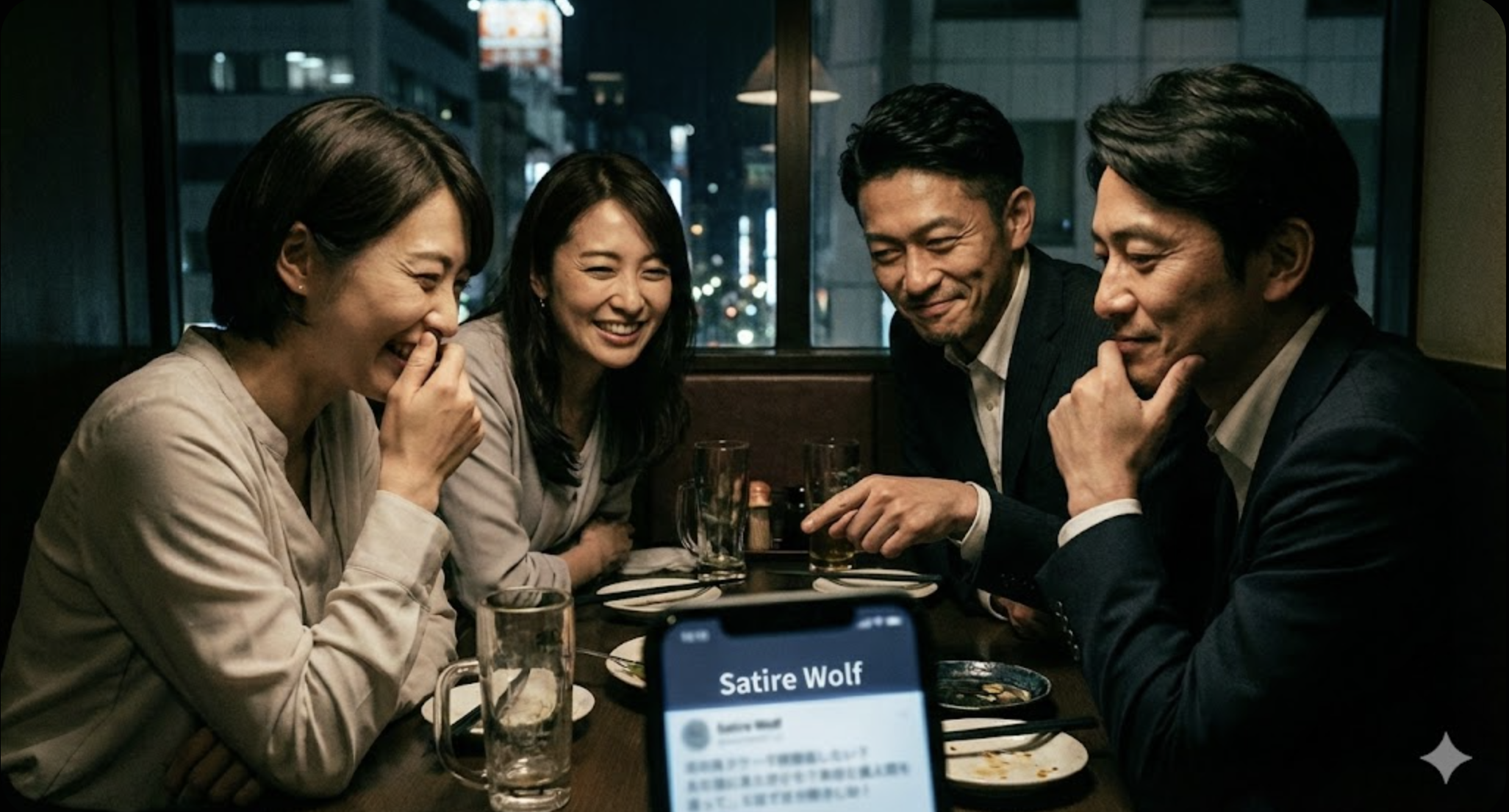 ワードウルフ 大人向けのお題 ちょっとブラックなお題を楽しむ大人のイメージ