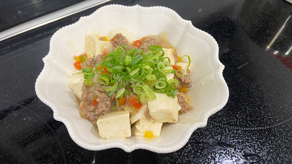 あっとごはん 塩麻婆豆腐完成