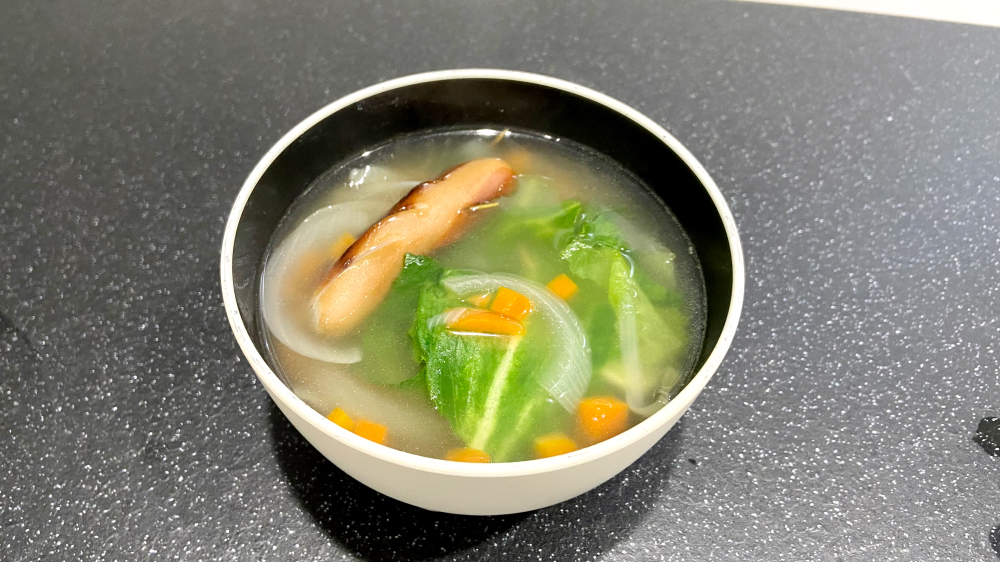 生活クラブのウインナー入り 野菜スープ