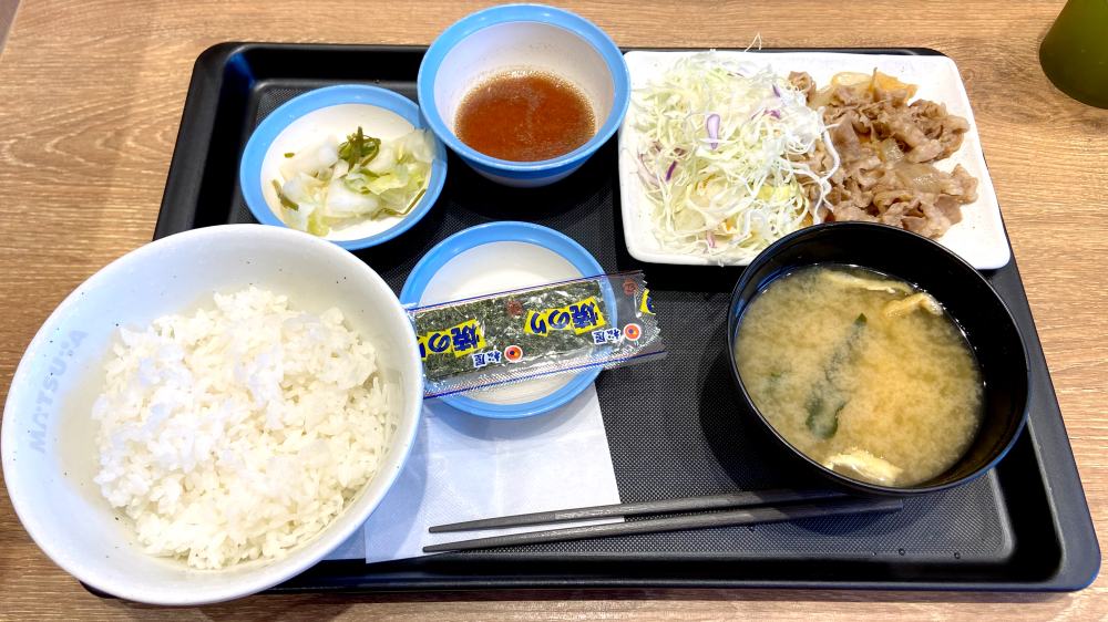 松屋　特朝牛皿定食