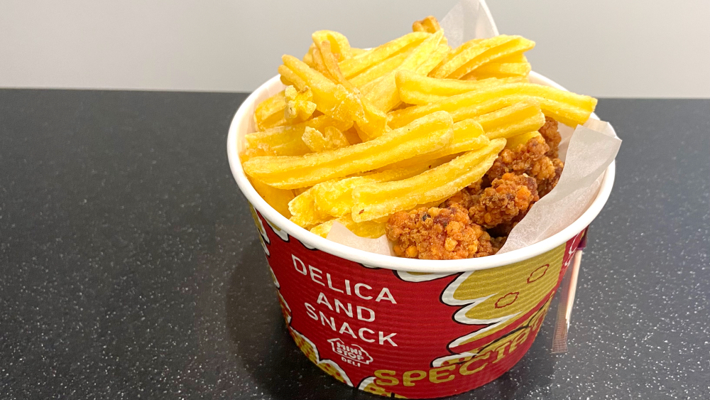 ミニストップ デリバリー Xフライドポテト クランキーチキン 辛旨味