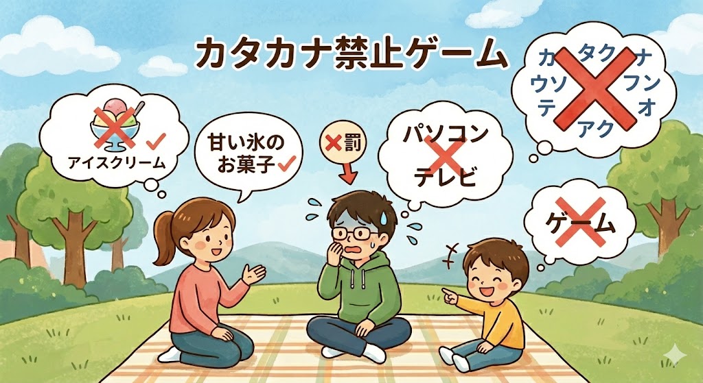 カタカナ禁止ゲーム イメージイラスト