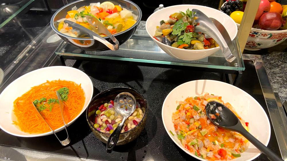 ザホテル山楽金沢 朝食ブッフェ 冷菜コーナー