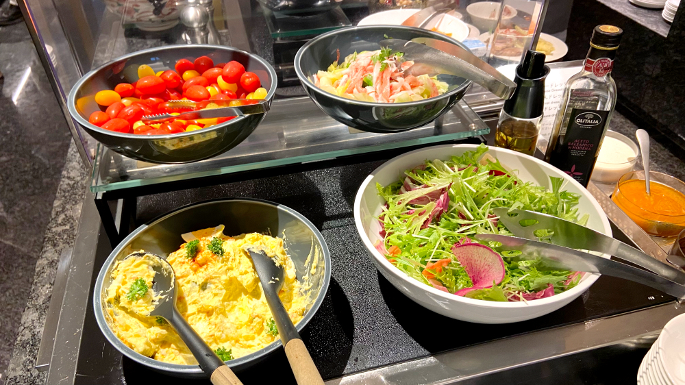 ザホテル山楽金沢 朝食ブッフェ サラダコーナー